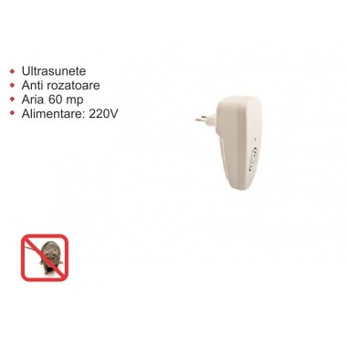 Aparat cu ultrasunete impotriva rozatoarelor (soareci, sobolani) MouseStop