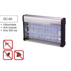 Aparat anti-insecte pe baza de lampi UV si retea de inalta tensiune electrocutoare GC 60( 200 mp)