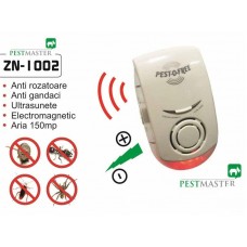 Aparat cu ultrasunete si unde electromagnetice impotriva soarecilor, rozatoarelor si insectelor taratoare- Pestmaster ZN1002 - 150 mp